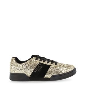 Versace jeans Gold Glitter Sneakers with logo